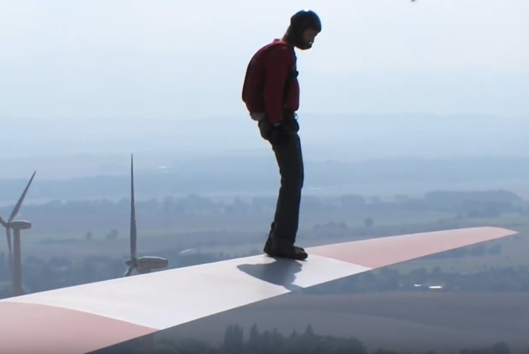 Don’t Panic! Did That Man Really Just Jump Off A Wind Turbine Blade… Don’t Panic! Did That Man Really Just Jump Off A Wind Turbine Blade…